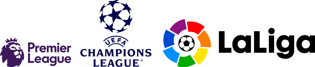 premier league, champions league, laliga logo