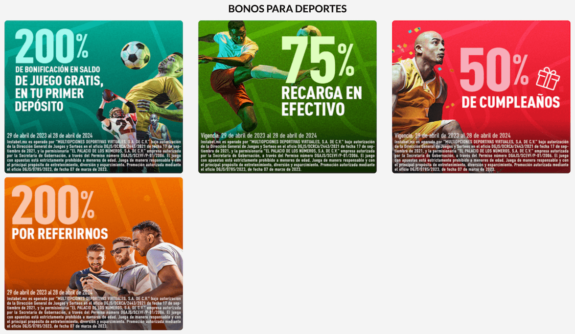 bonos para deportes instabet.mx