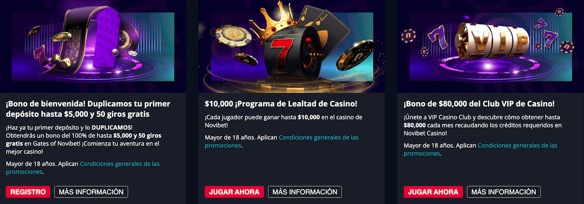 Bono Novibet Casinos 